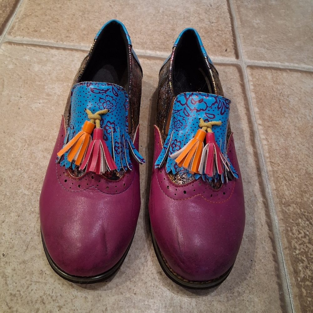 Vibrant Multicolor Women's Loafers with Tassels
